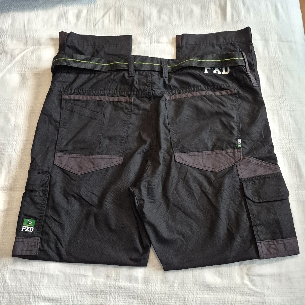 FXD Men's 38 x 32 black stretch belted work pants style WP-5 NWOT - Picture 4 of 10